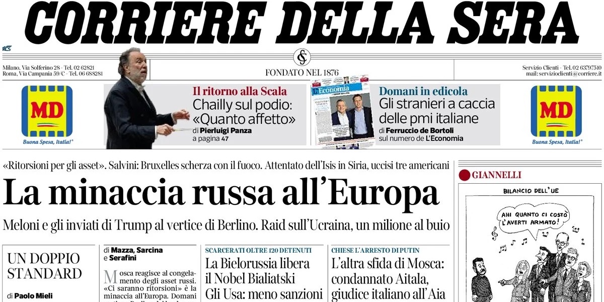 Le prime pagine di oggi