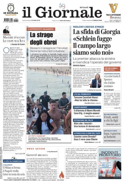 Prima pagina Il Giornale