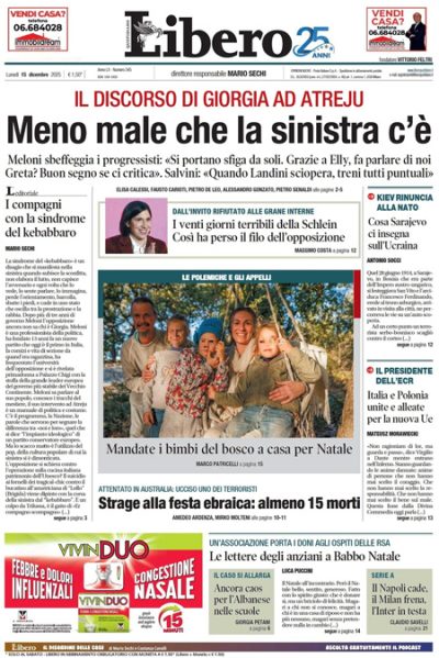 Prima pagina Libero