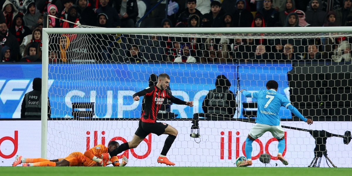 Il Napoli è la prima finalista della Supercoppa italiana: ha battuto il Milan in semifinale