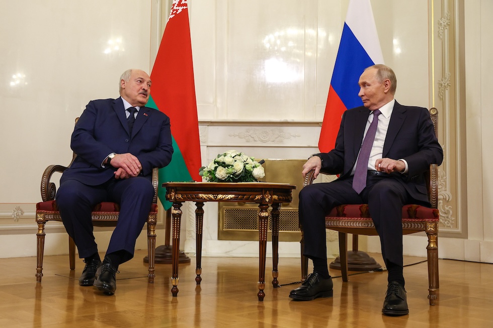 Lukashenko insieme a Vladimir Putin, il 21 dicembre a San Pietroburgo 