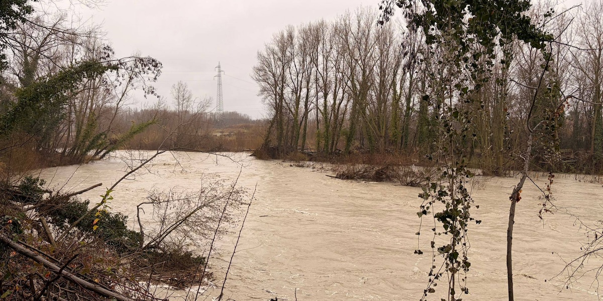 Una foto del fiume Idice, dalla pagina Facebook dell'associazione Emilia Romagna Meteo&nbsp;