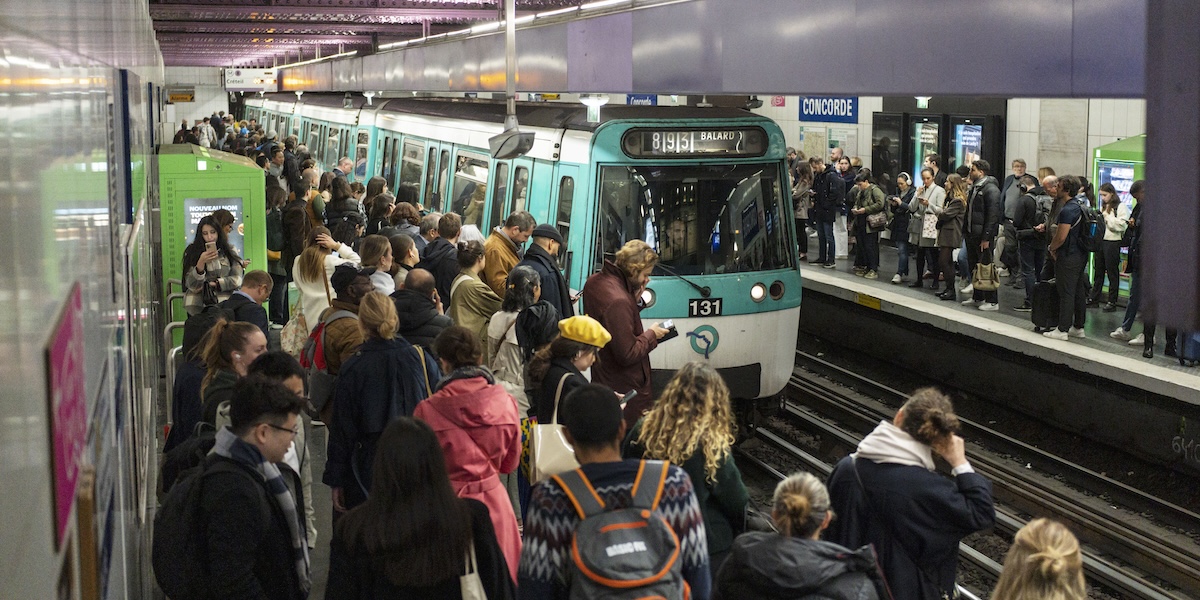 Una stazione della metropolitana di Parigi