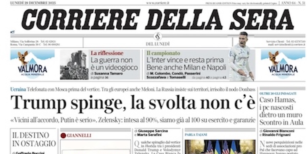 Le prime pagine di oggi