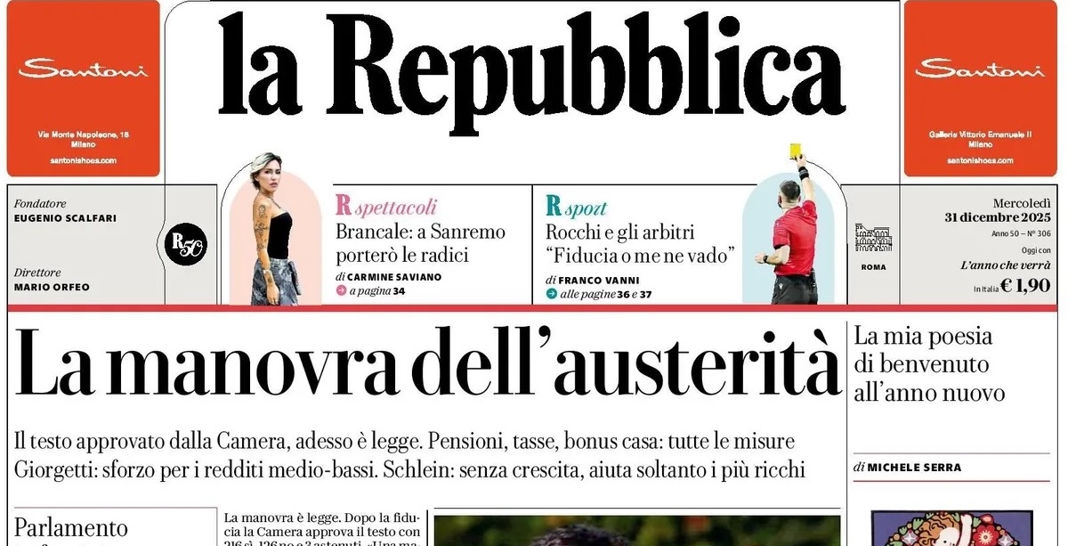 Le prime pagine di oggi