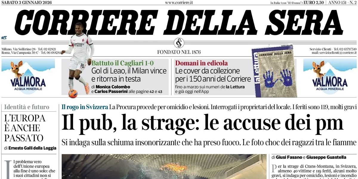 Le prime pagine di oggi