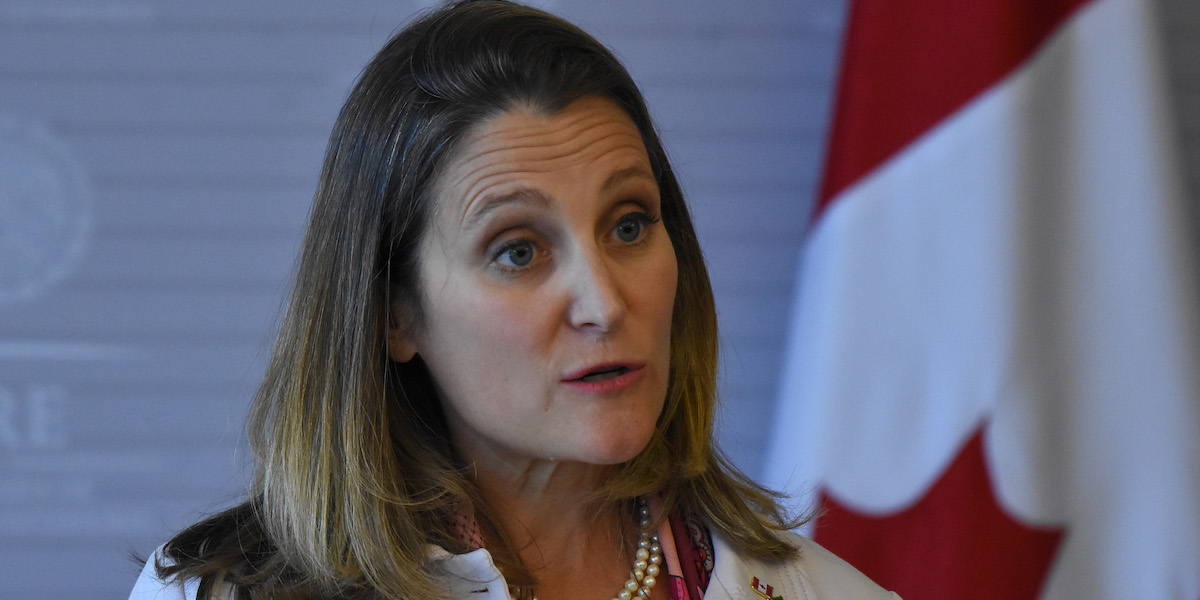 L’ex vice prima ministra canadese Chrystia Freeland andrà a lavorare per il governo ucraino