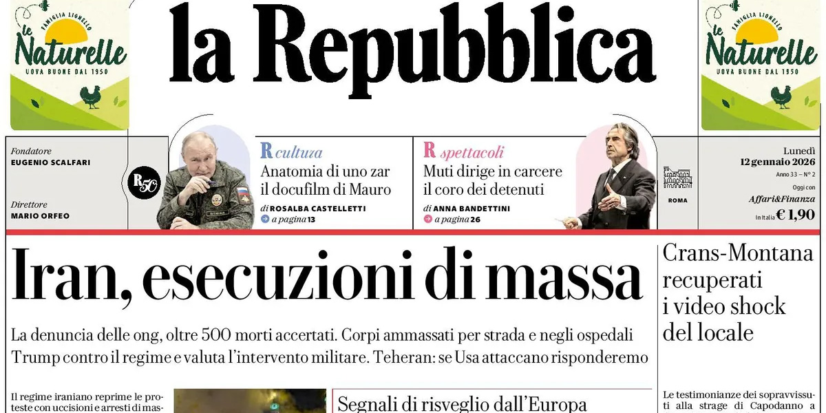 Le prime pagine di oggi