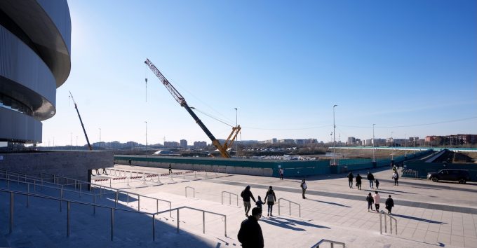 L’Arena Olimpica dell’hockey è stata inaugurata ma ancora la devono finire