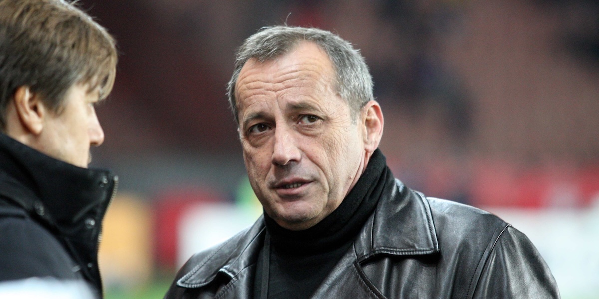 Alain Orsoni nel 2013 durante una partita di calcio fra l'Ajaccio (di cui era presidente) e il Paris Saint-Germain (Xavier Laine/Getty Images)