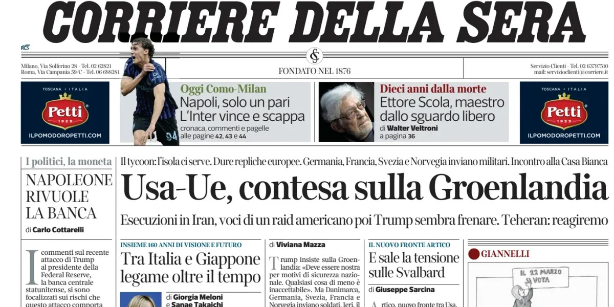 Le prime pagine di oggi