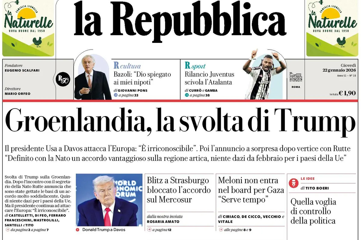 Le prime pagine di oggi