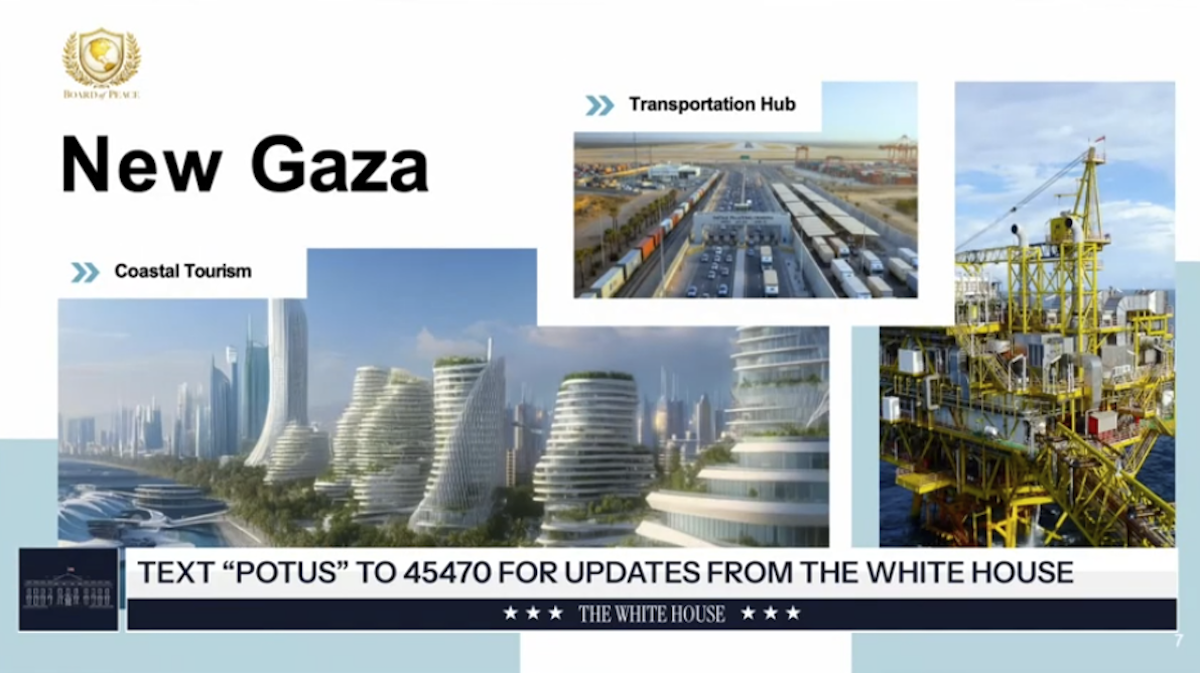 Gli Stati Uniti hanno mostrato come intendono “ricostruire” la Striscia di Gaza