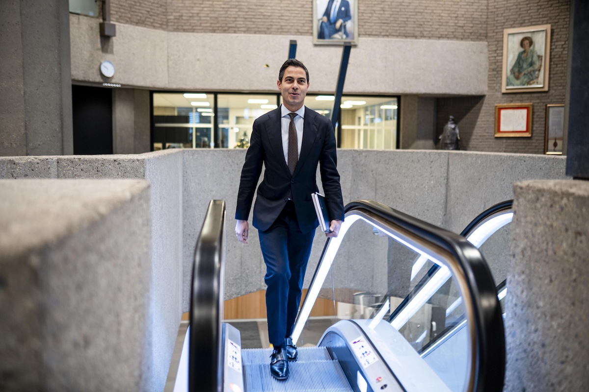 Il leader di D66 Rob Jetten, il 13 gennaio all'Aia