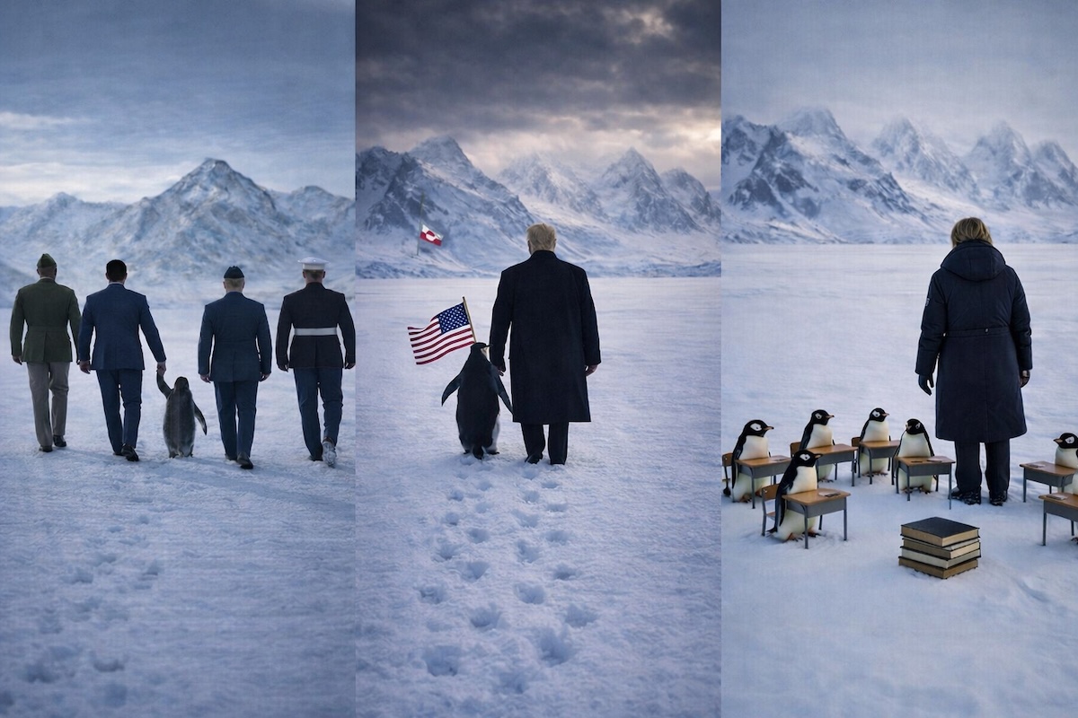 L’amministrazione Trump s’è fissata coi post sui pinguini: c’entra la solita Groenlandia, dove però non ce ne sono