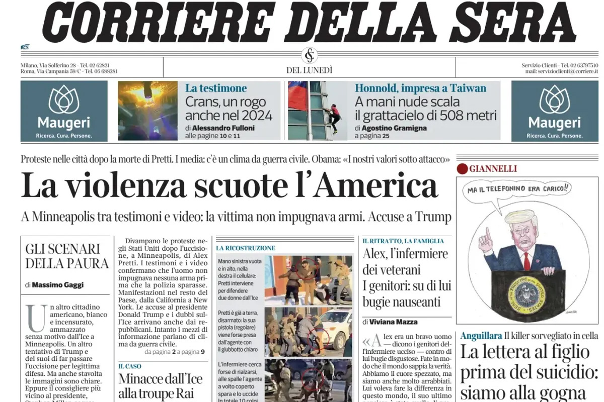 Le prime pagine di oggi