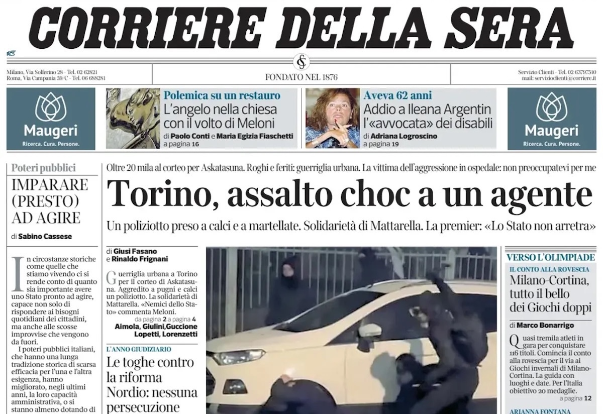 Le prime pagine di oggi