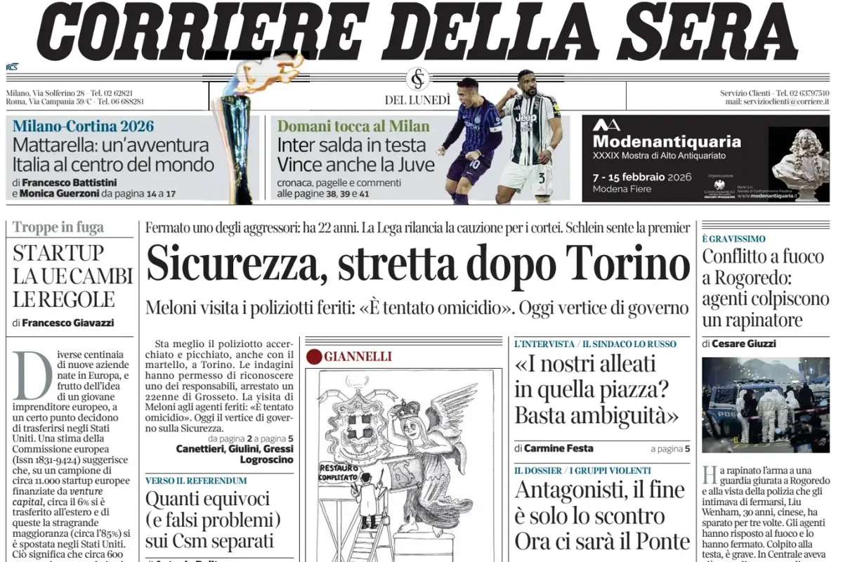 Le prime pagine di oggi
