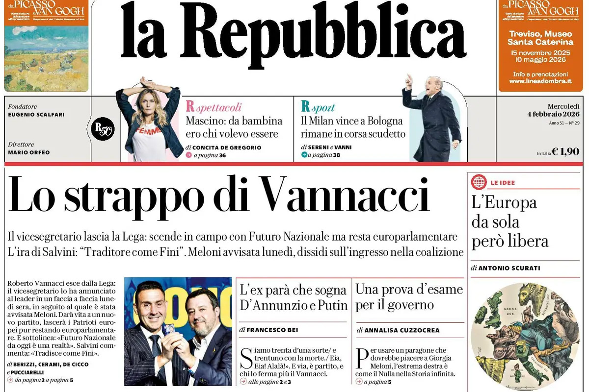 Le prime pagine di oggi