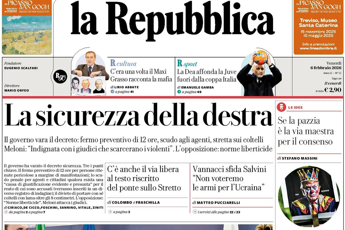 Le prime pagine di oggi