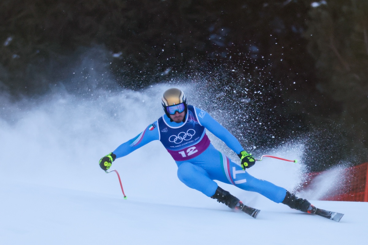 Lo sciatore italiano Dominik Paris è caduto durante il Super-G