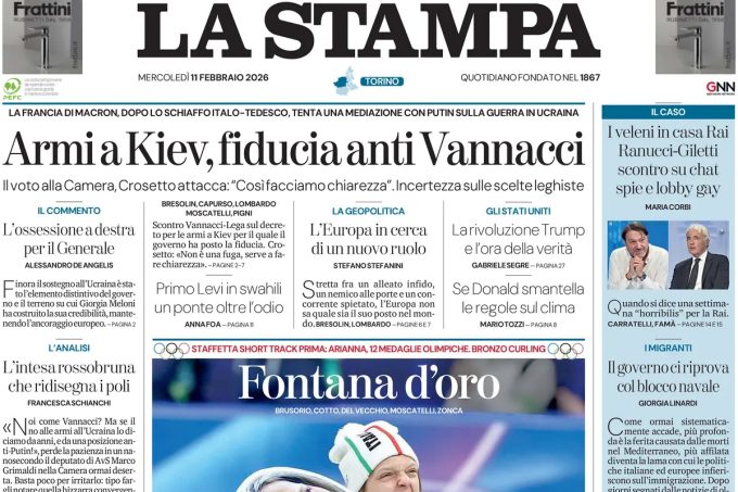 Le prime pagine di oggi