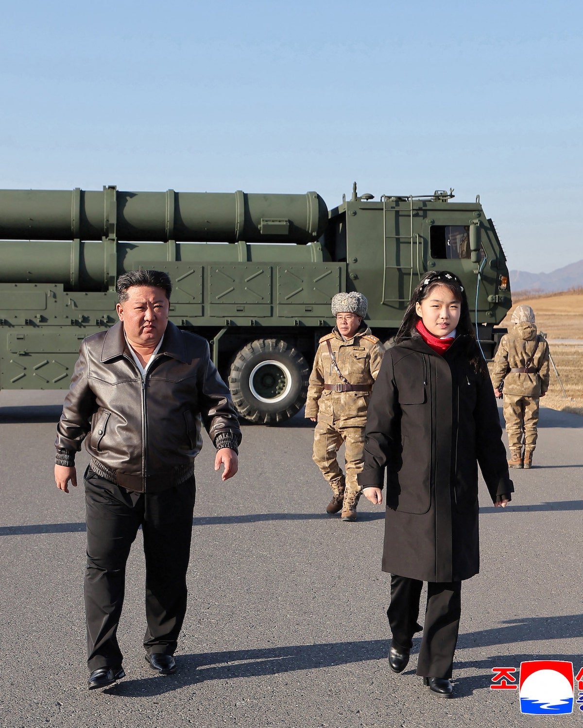 Kim Jong Un e Kim Ju Ae nel gennaio del 2026 (Korean Central News Agency)