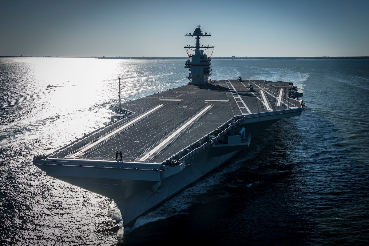 La portaerei USS Gerald R. Ford (Mass Communication Specialist 2nd Class Ridge Leoni/U.S. Navy Associated Press)