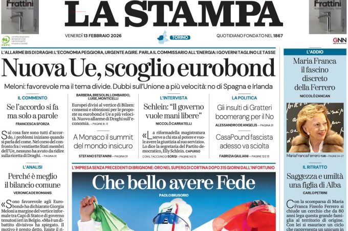 Le prime pagine di oggi