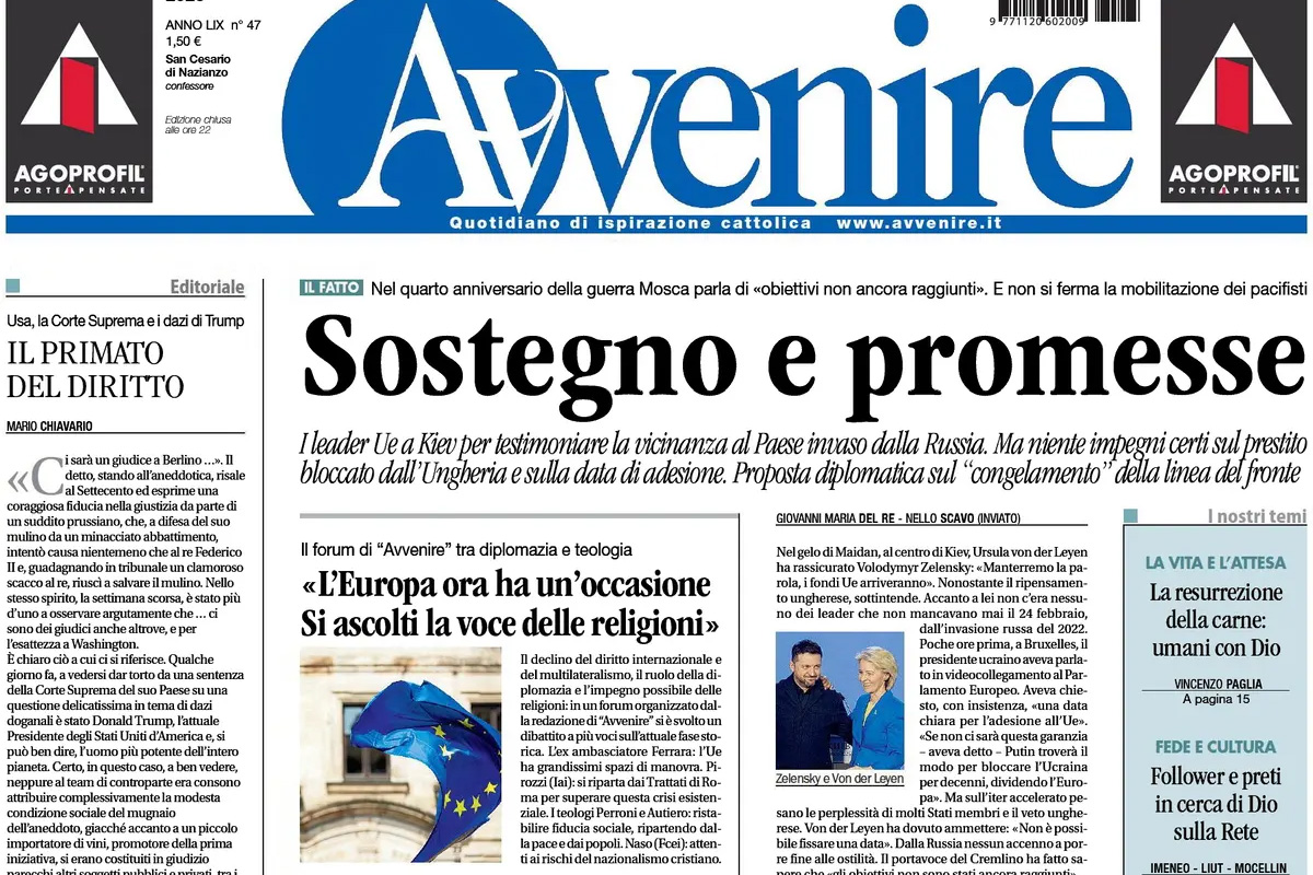 Le prime pagine di oggi