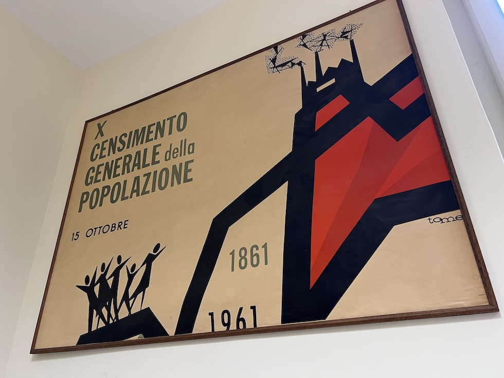 Il manifesto che pubblicizzava il censimento della popolazione nel 1961 