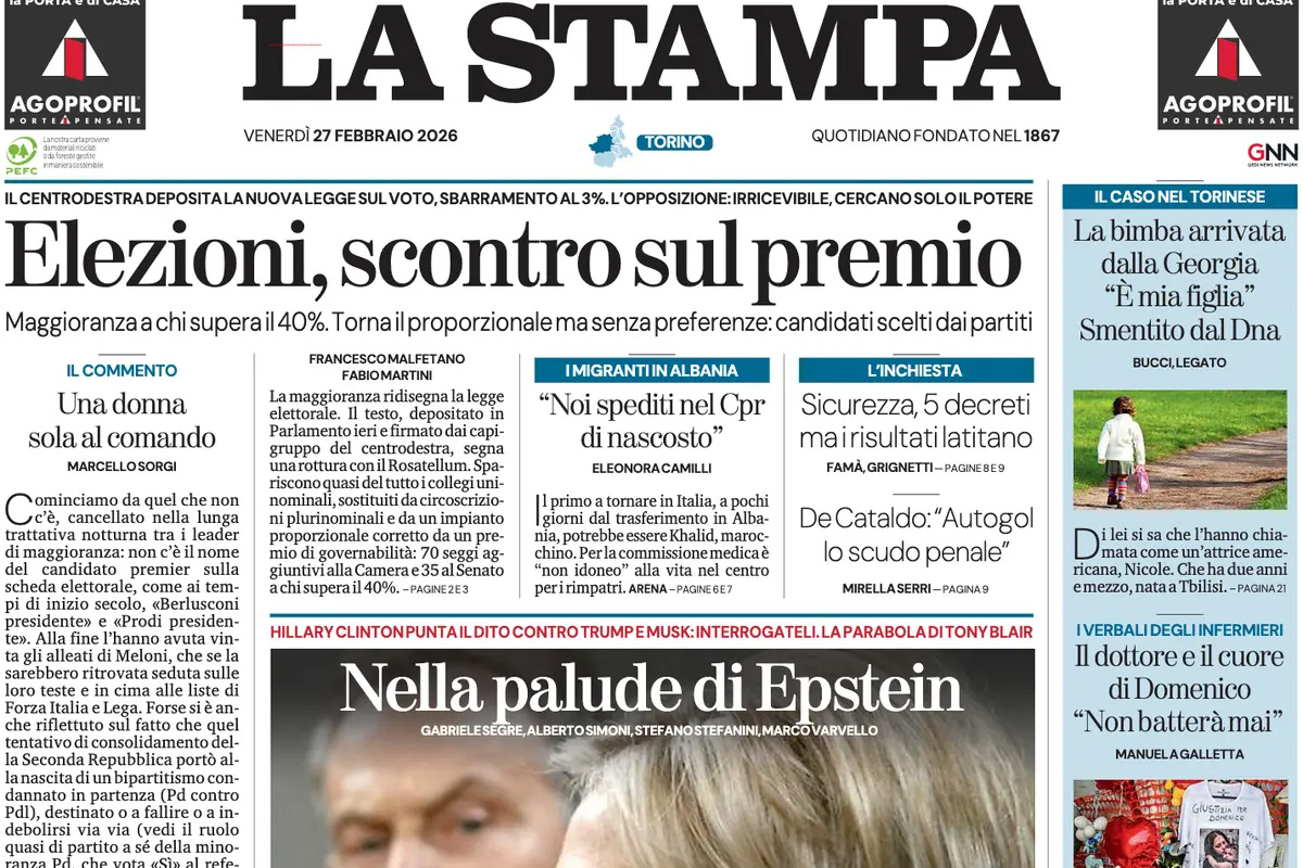 Le prime pagine di oggi