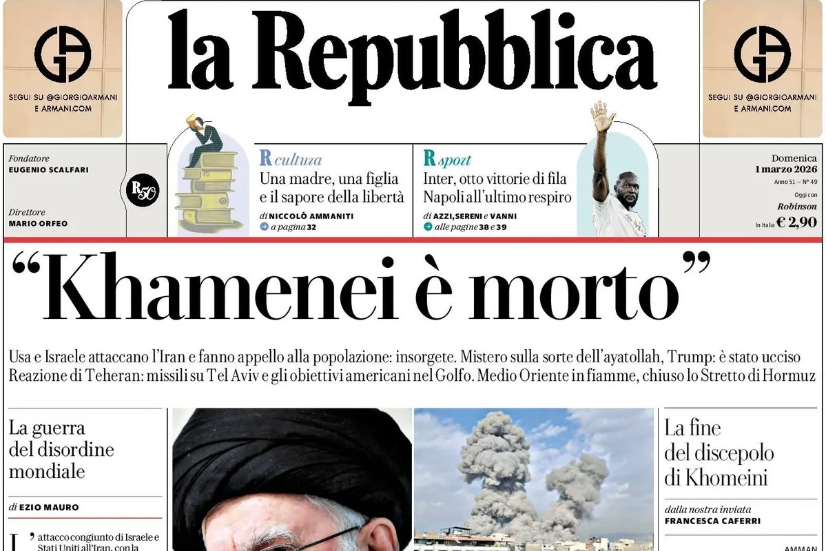 Le prime pagine di oggi