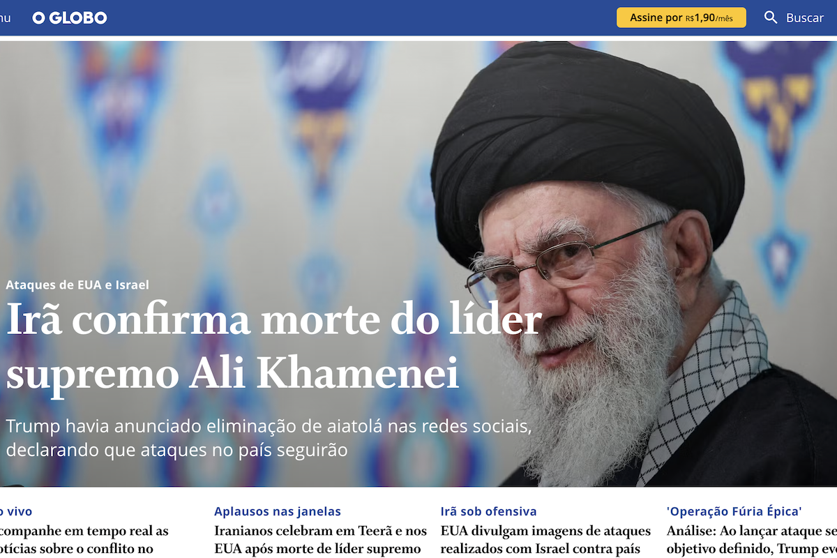 Le homepage dei giornali internazionali sull’uccisione di Ali Khamenei