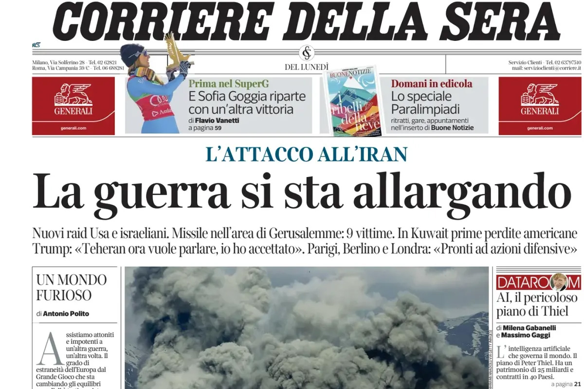 Le prime pagine di oggi