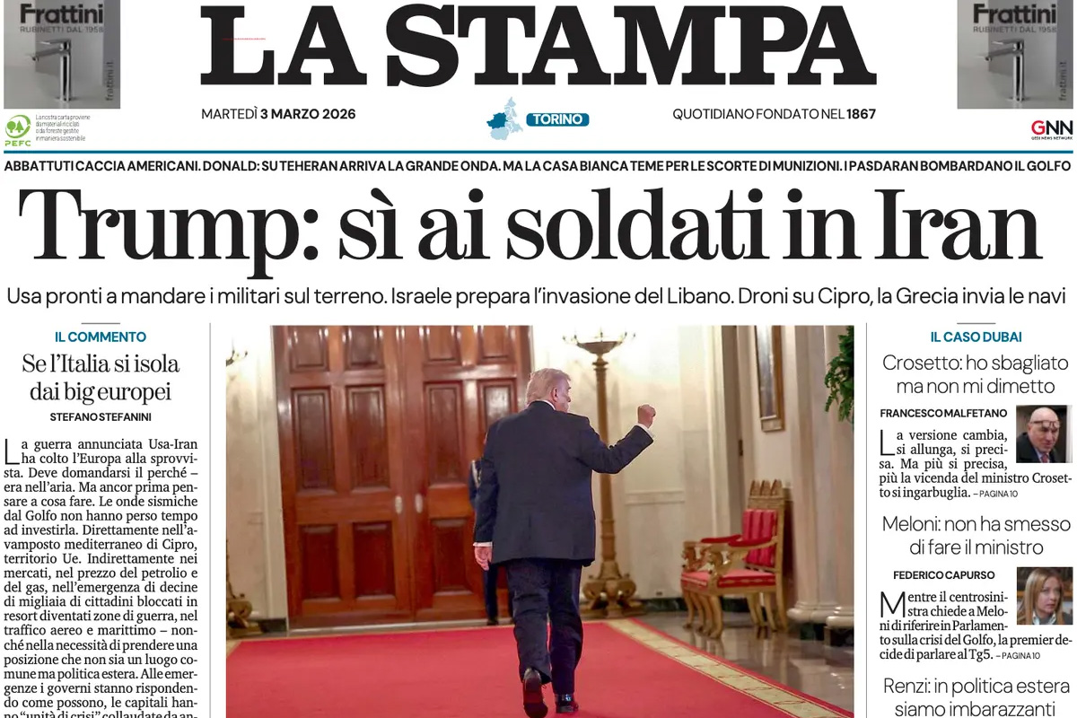 Le prime pagine di oggi