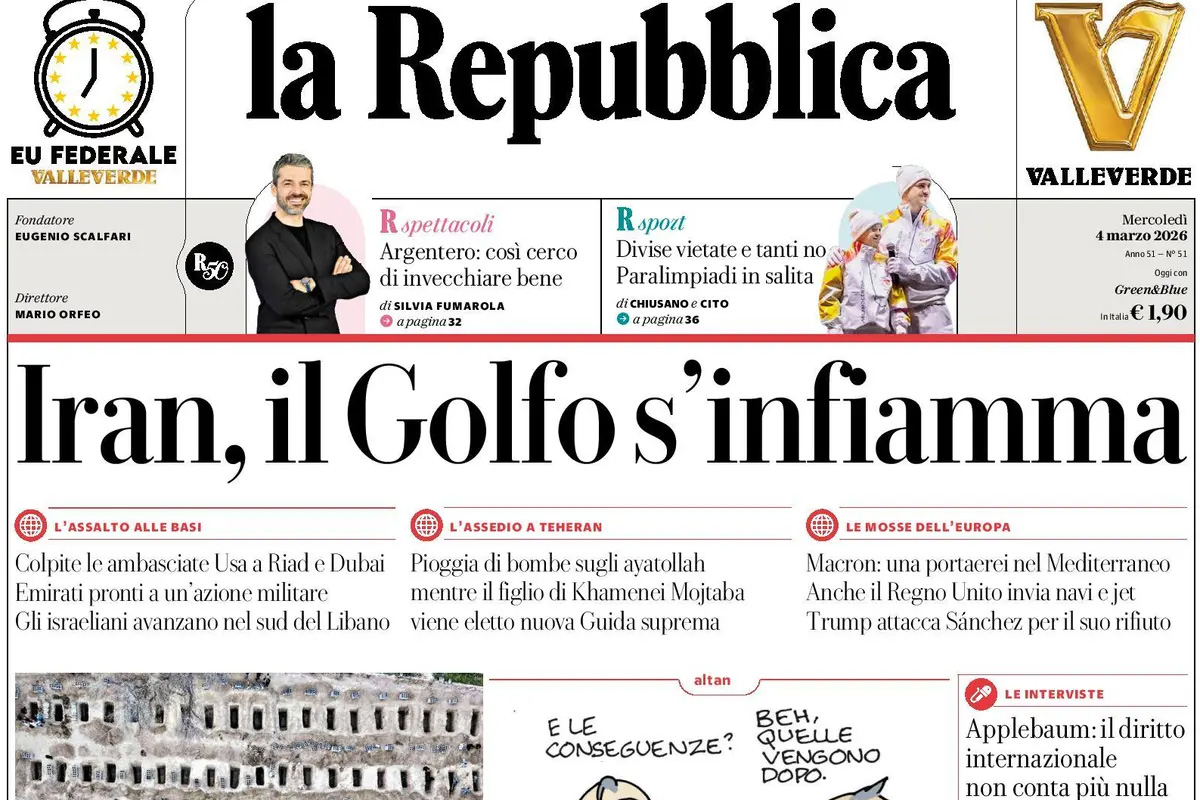 Le prime pagine di oggi