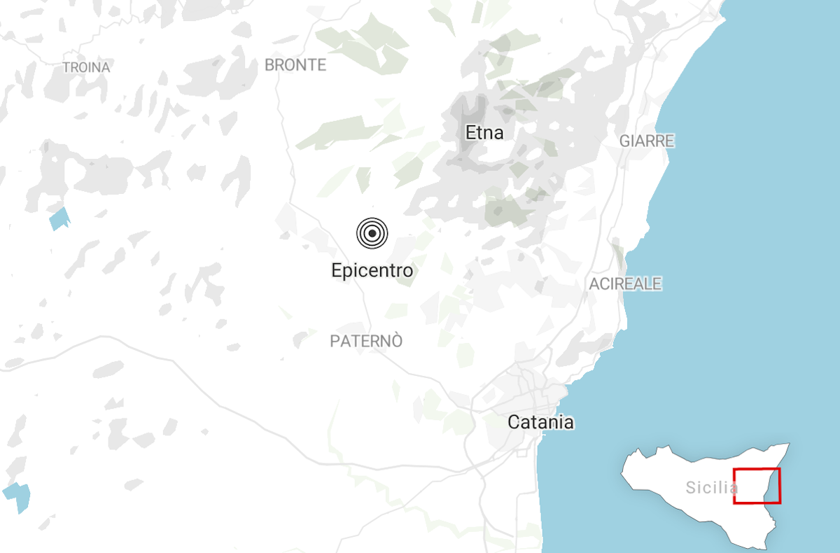C’è stato un terremoto di magnitudo 4.5 a Catania: non si hanno notizie di danni