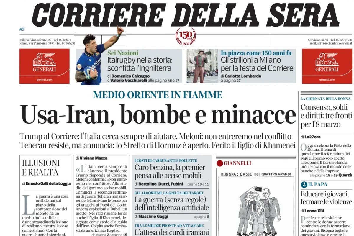 Le prime pagine di oggi