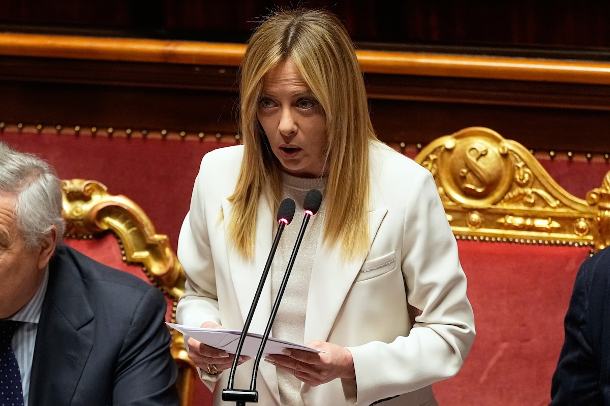 Meloni ha parlato in Senato della guerra