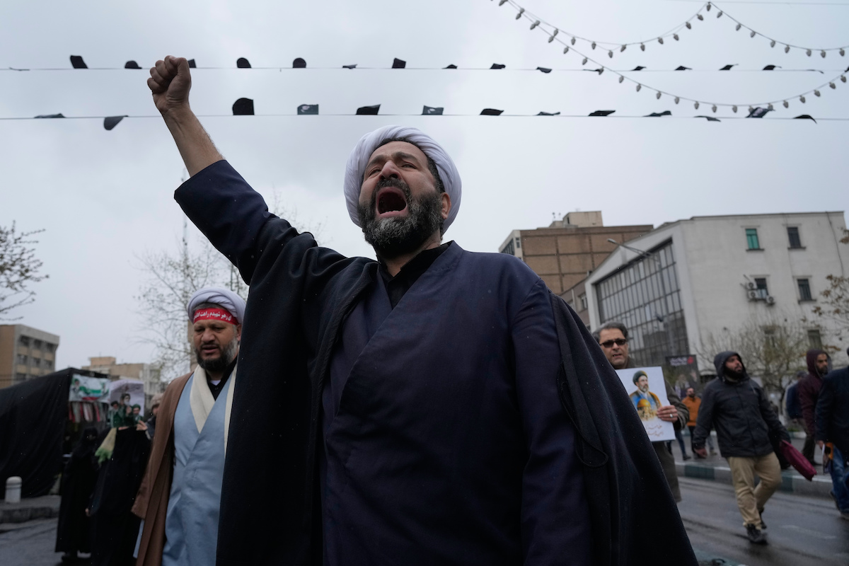 Teheran, 13 marzo 2026 (AP Photo/Vahid Salemi)