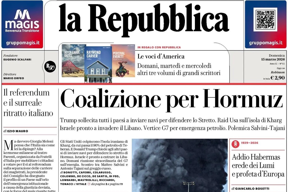 Le prime pagine di oggi