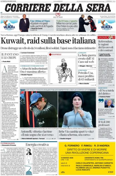 le prime pagine di oggi da Ilpost.it le prime pagine di oggi