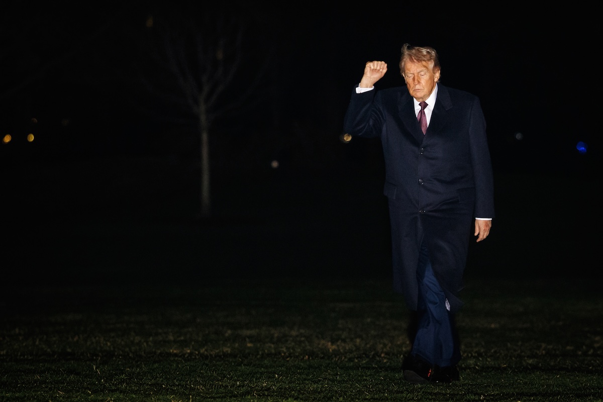 Donald Trump alla Casa Bianca, domenica 15 marzo (Getty Images/Samuel Corum/Sipa/Bloomberg)