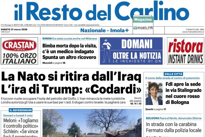 Le prime pagine di oggi
