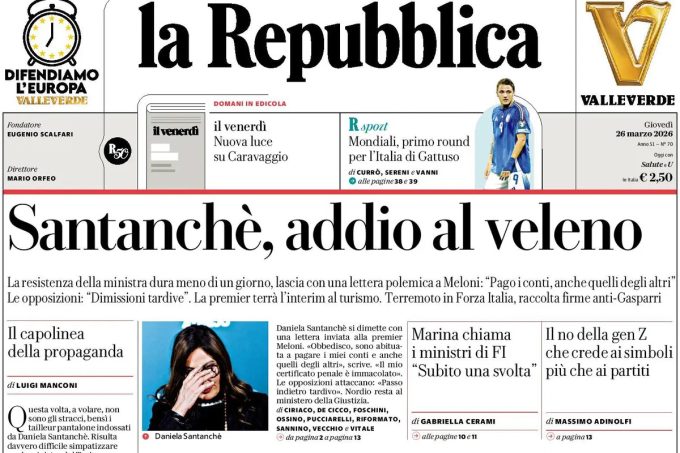 Le prime pagine di oggi