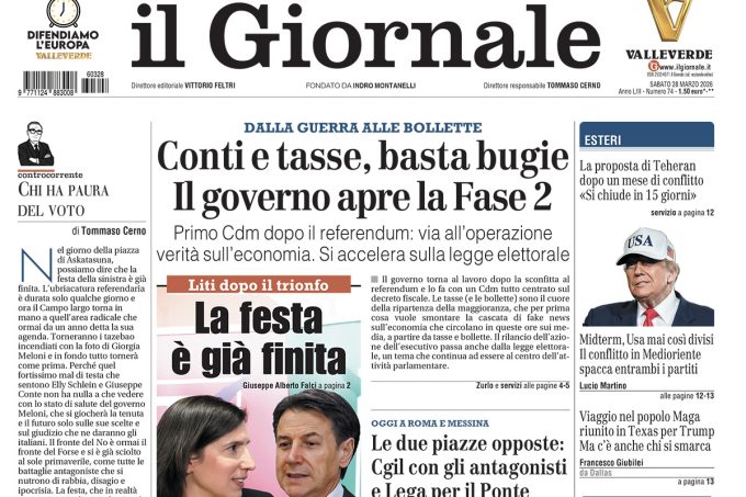 Le prime pagine di oggi