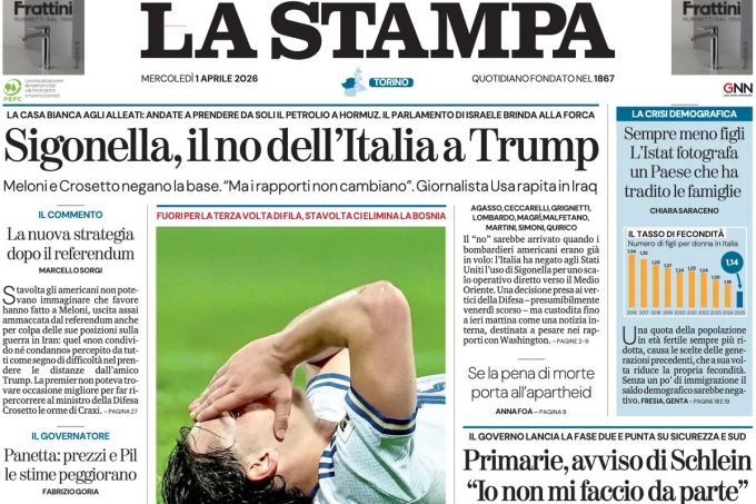 Le prime pagine di oggi