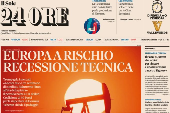 Le prime pagine di oggi