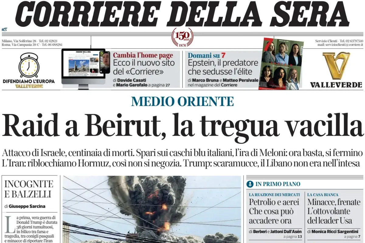 Le prime pagine di oggi